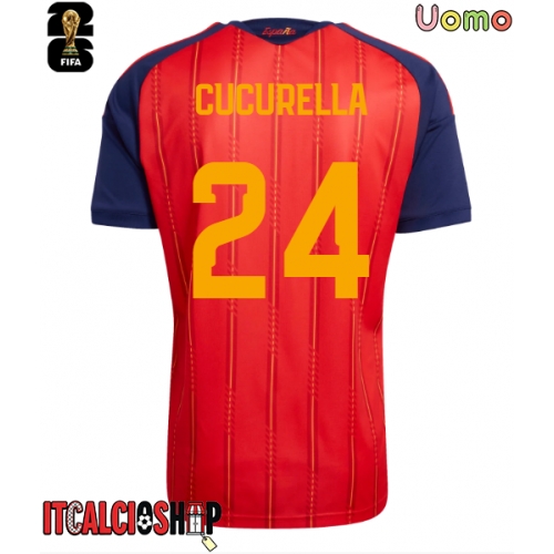 Spagna Marc Cucurella #24 Prima Maglia Mondiali 2026 Manica Corta